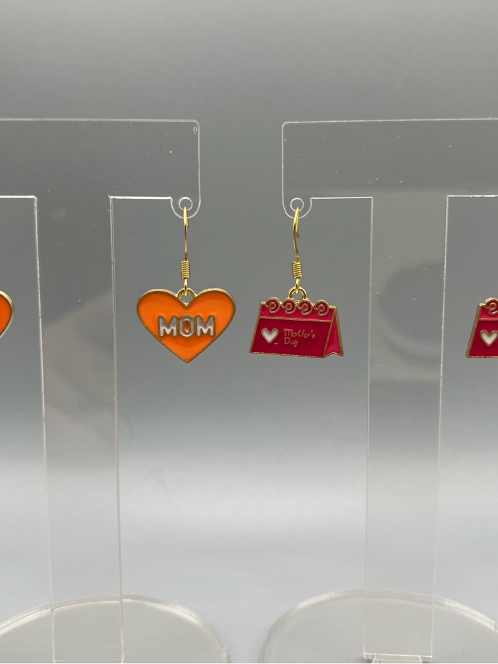 Mother’s Day Charm Earrings - Handmade #E0303C - Picture 3 of 4